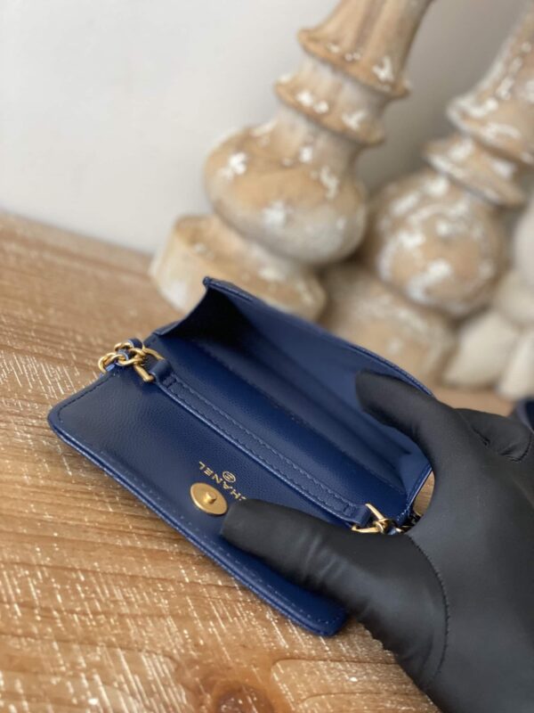 [REP 1:1] Chanel Clutch With Chain Blue For Women, Women's Bags 4.8in/12.3cm