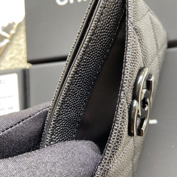 1:1 Replica Chanel CO-CO Card Holder 11cm/4.3in Black Hardware For Women Black