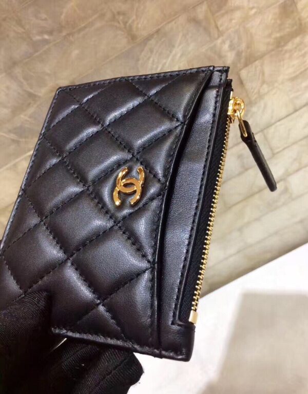 1:1 Replica Chanel CO-CO Chanel 19 Pouch 11.5cm/4.5in Gold Hardware For Women Black