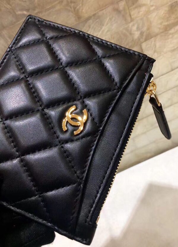 1:1 Replica Chanel CO-CO Chanel 19 Pouch 11.5cm/4.5in Gold Hardware For Women Black