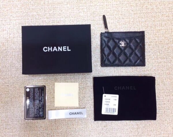 1:1 Replica Chanel CO-CO Chanel 19 Pouch 11.5cm/4.5in Silver Hardware For Women Black