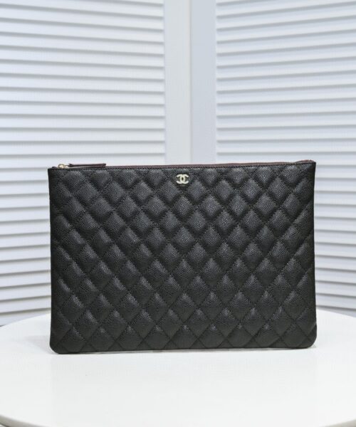 1:1 Replica Chanel CO-CO Classic Pouch 27cm/10.6in Gold Toned Hardware For Women Black A82545 Y04059 C3906