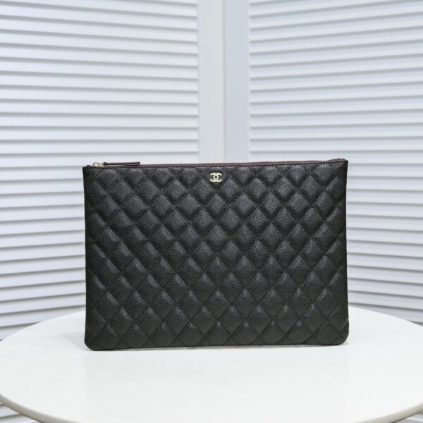 1:1 Replica Chanel CO-CO Classic Pouch 27cm/10.6in Gold Toned Hardware For Women Black A82545 Y04059 C3906