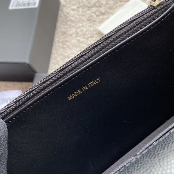 1:1 Replica Chanel CO-CO Wallet On Chain 20cm/7.9in Gold Hardware For Women Black