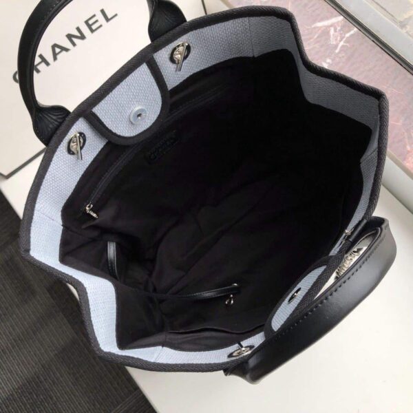 [REP 1:1] Chanel Deauville Tote 38cm White Gray For Women A66941