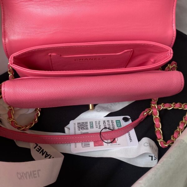 [REP 1:1] Chanel Flap Bag Black/Pink/White For Women 20cm / 7.9in