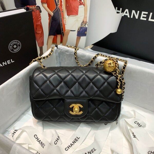 replica-chanel-flap-bag-with-cc-ball-on-strap-black-for-women-as1787-9
