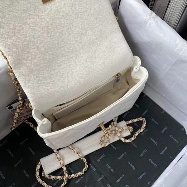 [REP 1:1] Chanel Flapbag With Chain White For Women, Women's Bags 8.3in/21cm