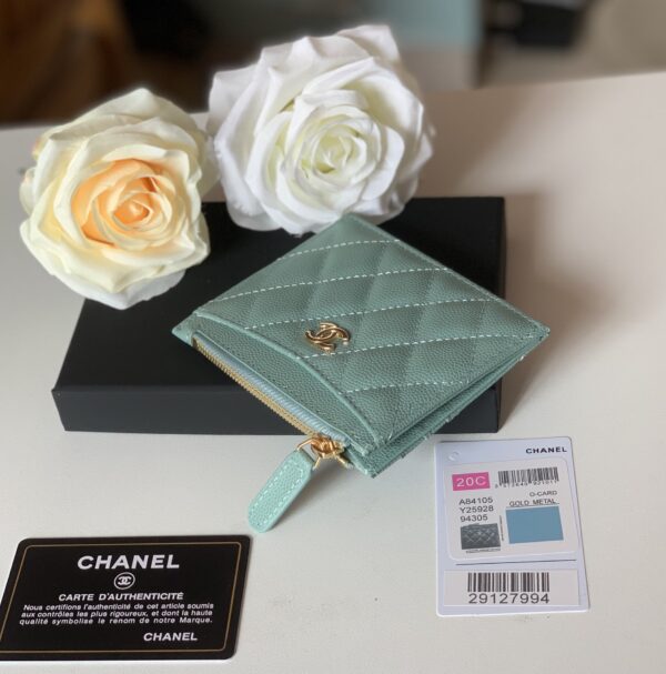 1:1 Replica Chanel Flat Card Holder Mint Bag For Women 11.5cm/4.5in
