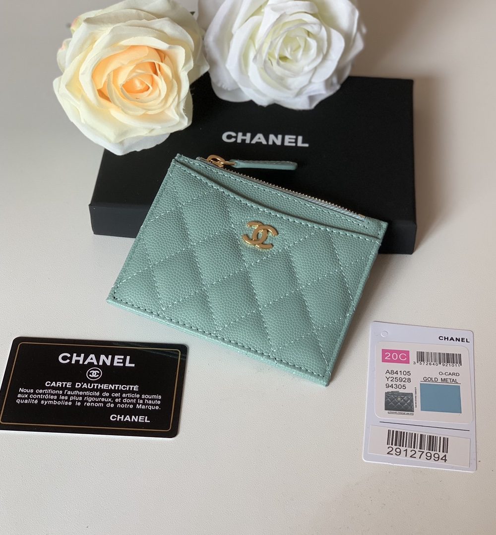 1:1 Replica Chanel Flat Card Holder Mint Bag For Women 11.5cm/4.5in