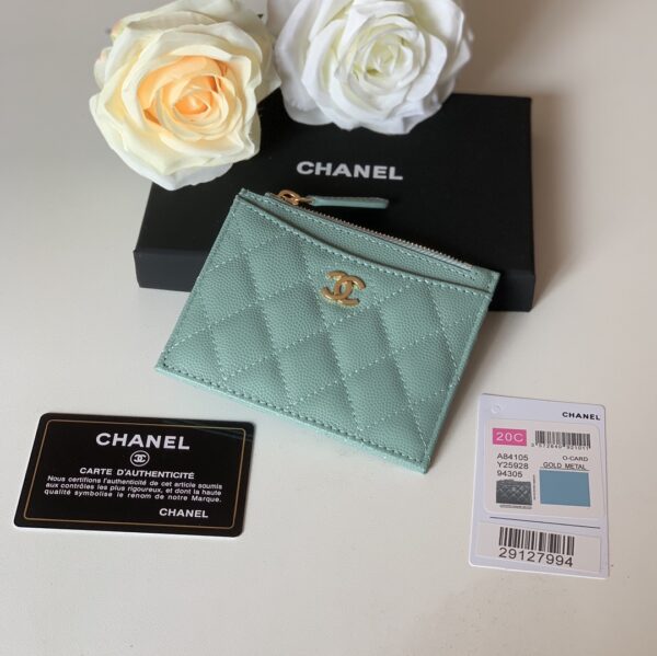 1:1 Replica Chanel Flat Card Holder Mint Bag For Women 11.5cm/4.5in
