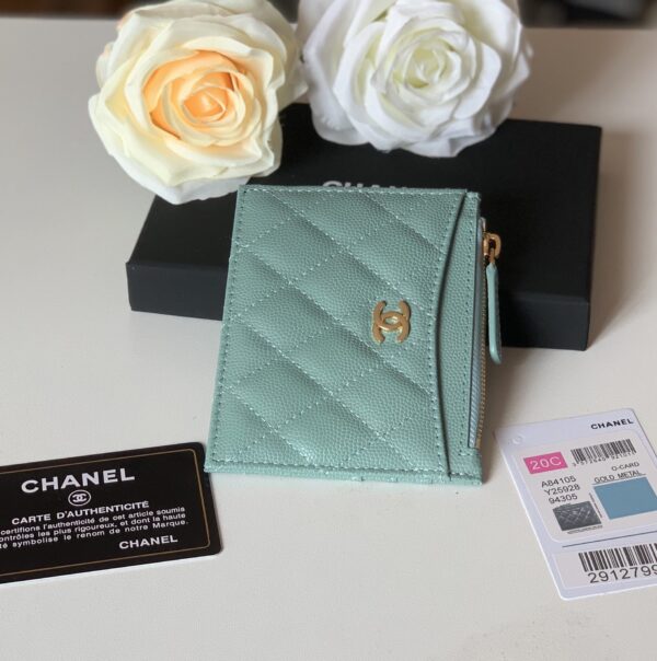 1:1 Replica Chanel Flat Card Holder Mint Bag For Women 11.5cm/4.5in