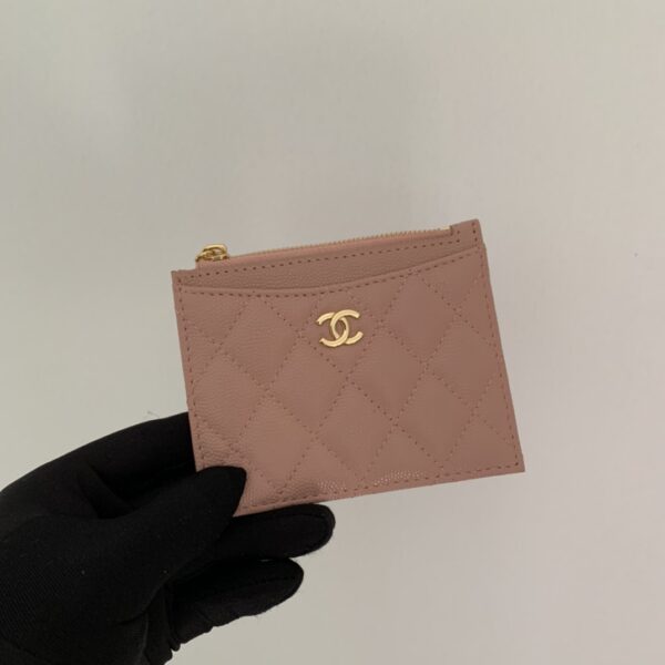 1:1 Replica Chanel Flat Card Holder Pink Bag For Women 11.5cm/4.5in