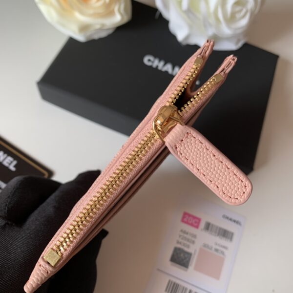 1:1 Replica Chanel Flat Card Holder Pink Bag For Women 11.5cm/4.5in