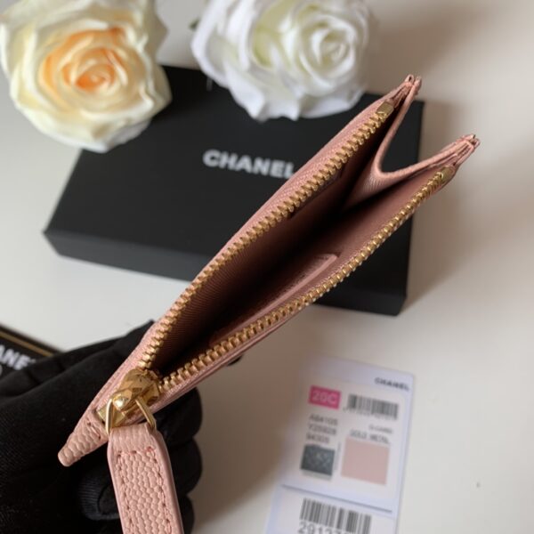 1:1 Replica Chanel Flat Card Holder Pink Bag For Women 11.5cm/4.5in