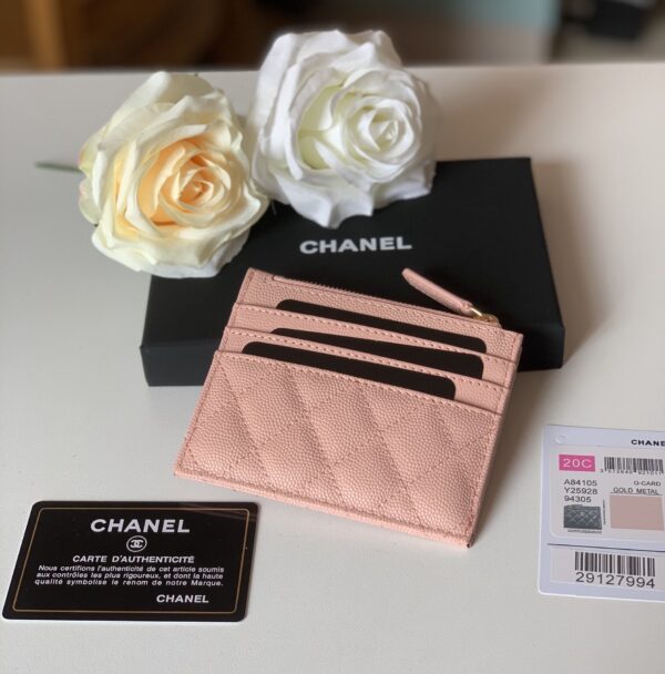 1:1 Replica Chanel Flat Card Holder Pink Bag For Women 11.5cm/4.5in