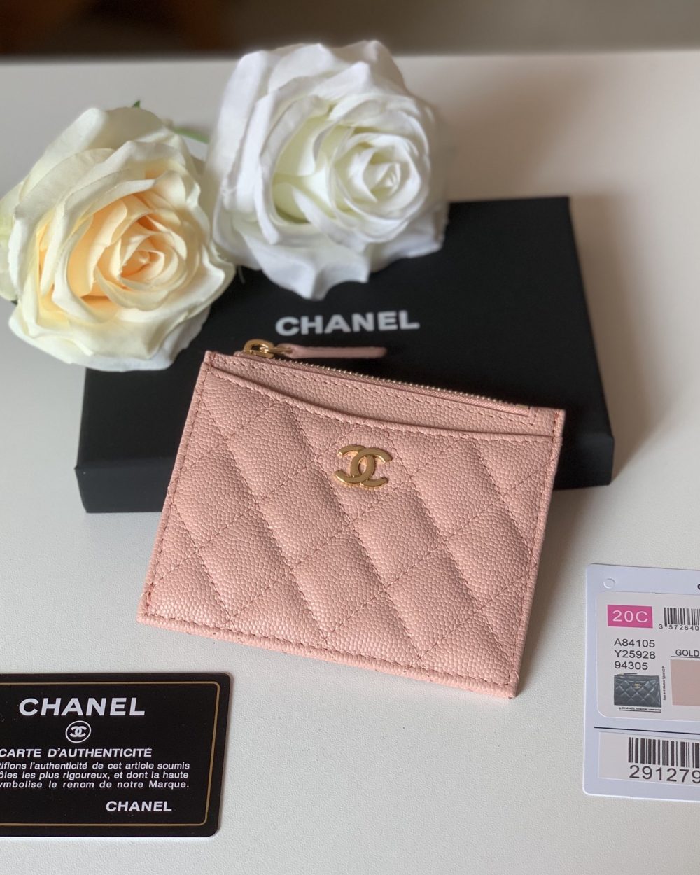 1:1 Replica Chanel Flat Card Holder Pink Bag For Women 11.5cm/4.5in