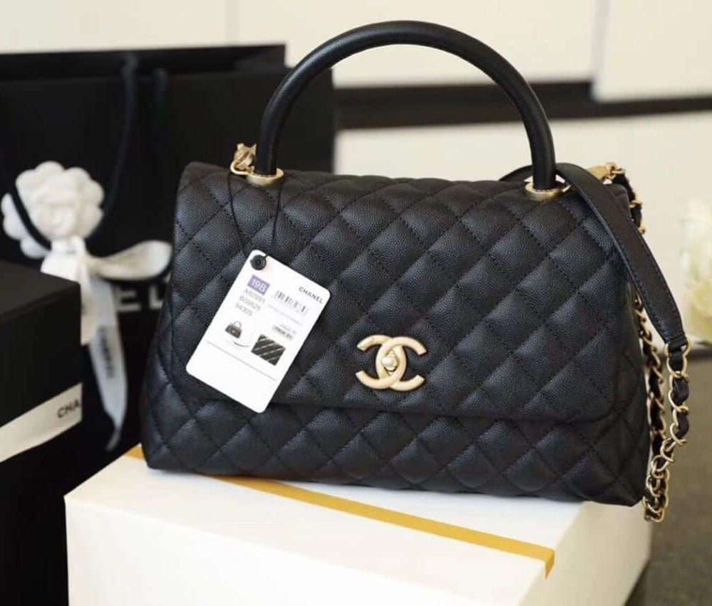 [REP 1:1] Chanel Large Flap Bag With Top Handle Black For Women, Women’s Handbags, Shoulder And Crossbody Bags 11in/28cm A92991