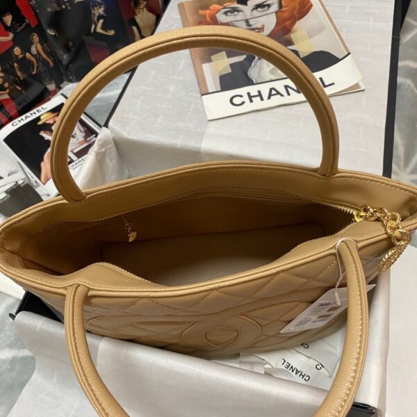 [REP 1:1] Chanel Medallion Tote Gold Hardware Caviar Yellow For Women, Women's Handbags, Shoulder Bags 11.8in/30cm