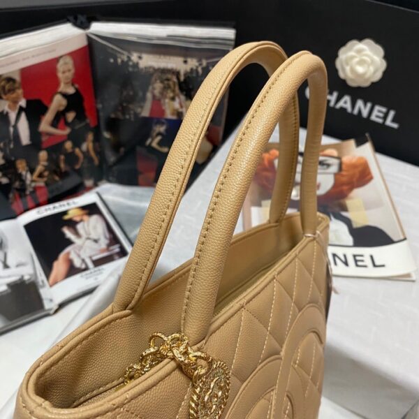 [REP 1:1] Chanel Medallion Tote Gold Hardware Caviar Yellow For Women, Women's Handbags, Shoulder Bags 11.8in/30cm