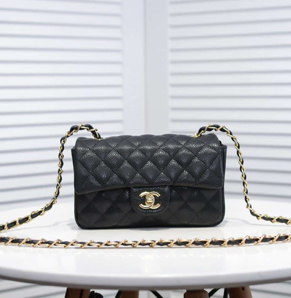 [REP 1:1] Chanel Mini Flap Bag Black For Women 7.8in/20cm A69900