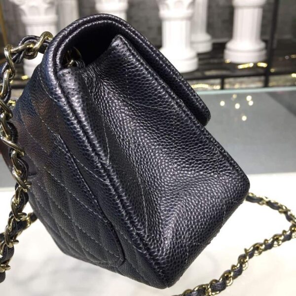 [REP 1:1] Chanel Mini Flap Bag Caviar Black For Women, Women's Bags, Shoulder And Crossbody Bags 6.7in/17cm A35200