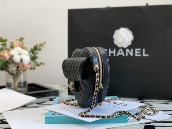 [REP 1:1] Chanel Mini Heart Bag Black For Women 7in/18cm AS3191 B07958 94305