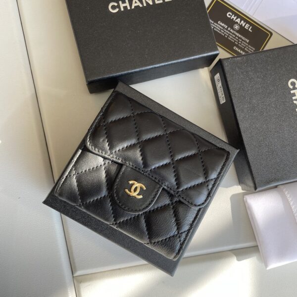 1:1 Replica Chanel Small Classic Flap Wallet Black Bag For Women 10.5cm/4.1in AP0231 Y01295 C3906