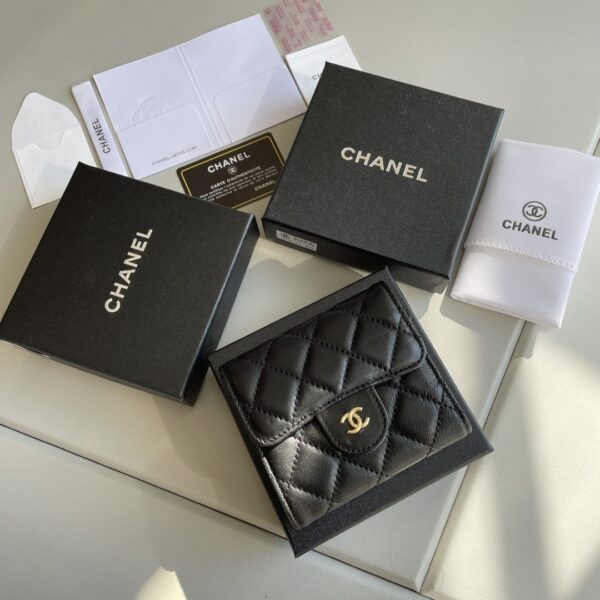 1:1 Replica Chanel Small Classic Flap Wallet Black Bag For Women 10.5cm/4.1in AP0231 Y01295 C3906