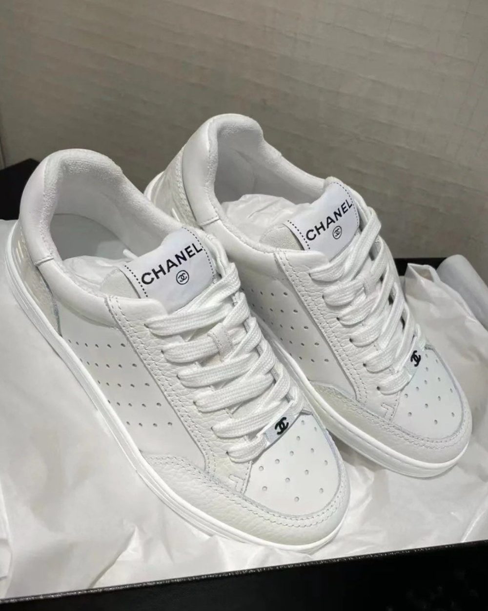 Chanel Sneakers White For Women, Women's Shoes 0.4in/1cm G39225