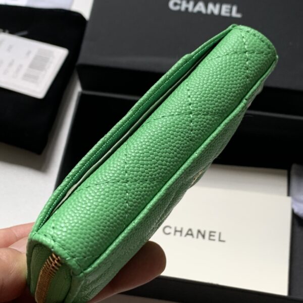 1:1 Replica Chanel Zipped Coin Purse Green Bag For Women 10.9cm/4.3in