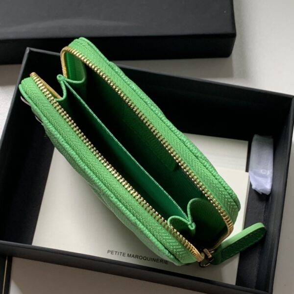 1:1 Replica Chanel Zipped Coin Purse Green Bag For Women 10.9cm/4.3in