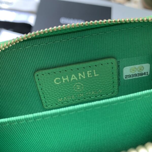 1:1 Replica Chanel Zipped Coin Purse Green Bag For Women 10.9cm/4.3in