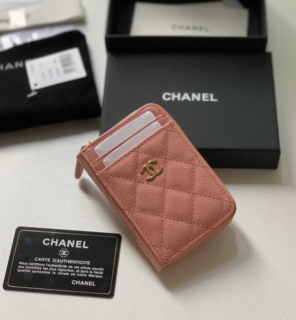 1:1 Replica Chanel Zipped Coin Purse Pink Bag For Women 10.9cm/4.3in AP1650 Y33352 NI687