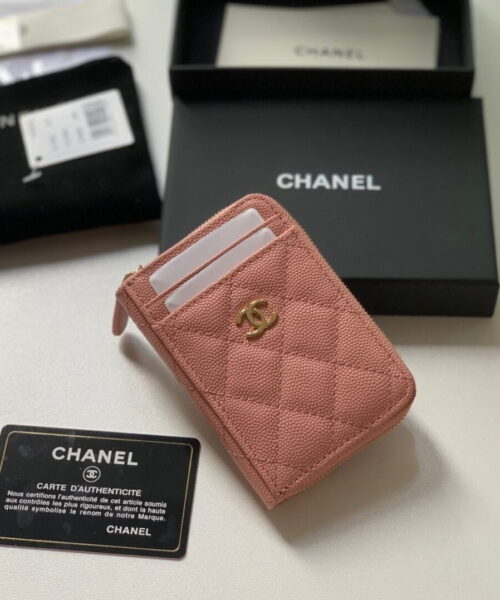 1:1 Replica Chanel Zipped Coin Purse Pink Bag For Women 10.9cm/4.3in AP1650 Y33352 NI687