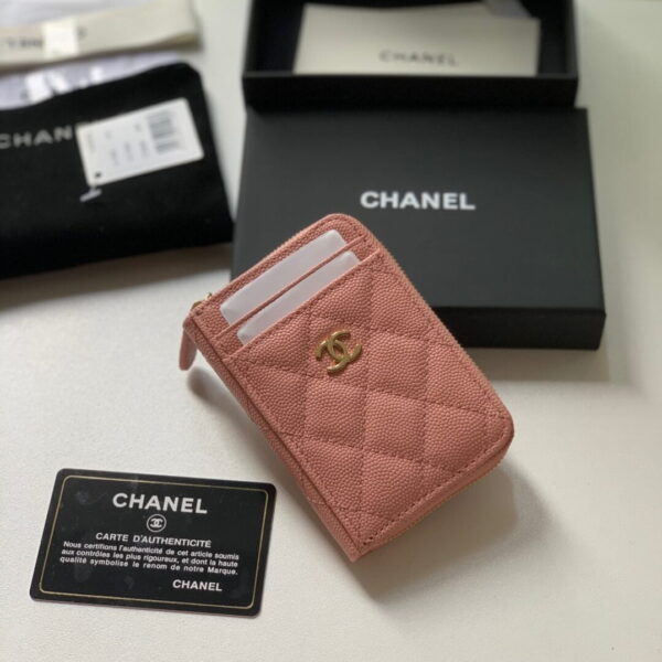 1:1 Replica Chanel Zipped Coin Purse Pink Bag For Women 10.9cm/4.3in AP1650 Y33352 NI687