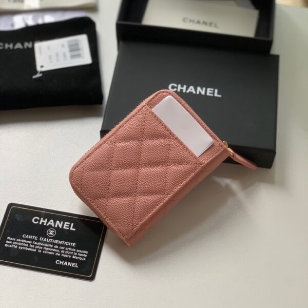 1:1 Replica Chanel Zipped Coin Purse Pink Bag For Women 10.9cm/4.3in AP1650 Y33352 NI687