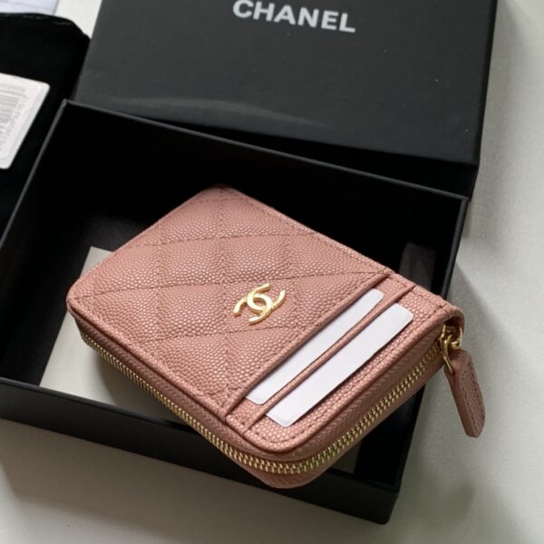 1:1 Replica Chanel Zipped Coin Purse Pink Bag For Women 10.9cm/4.3in AP1650 Y33352 NI687