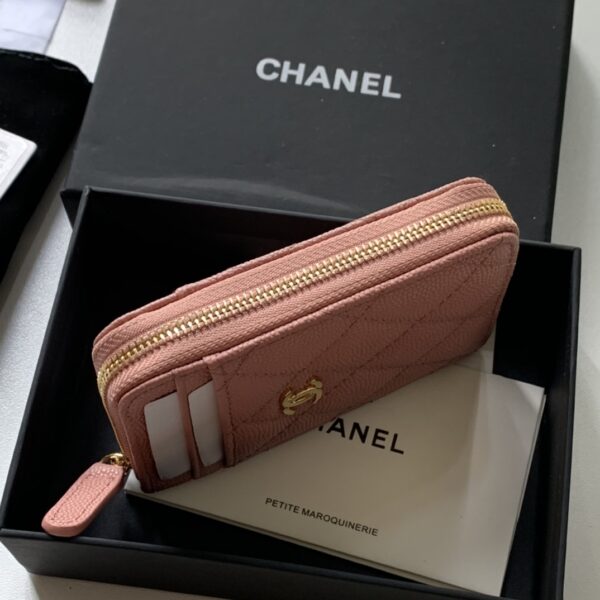 1:1 Replica Chanel Zipped Coin Purse Pink Bag For Women 10.9cm/4.3in AP1650 Y33352 NI687