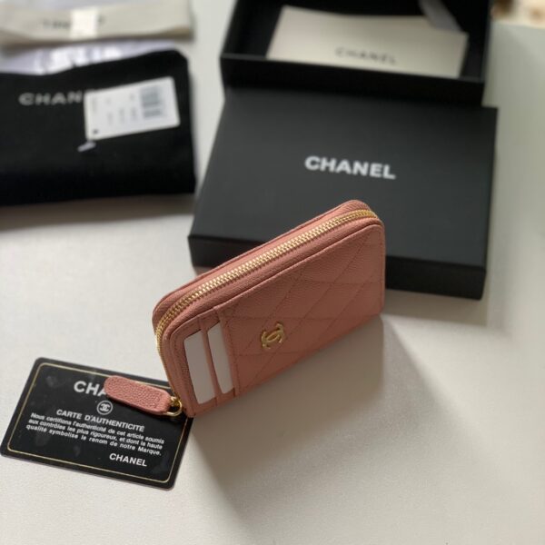 1:1 Replica Chanel Zipped Coin Purse Pink Bag For Women 10.9cm/4.3in AP1650 Y33352 NI687