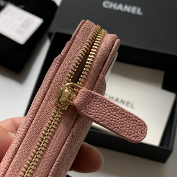 1:1 Replica Chanel Zipped Coin Purse Pink Bag For Women 10.9cm/4.3in AP1650 Y33352 NI687