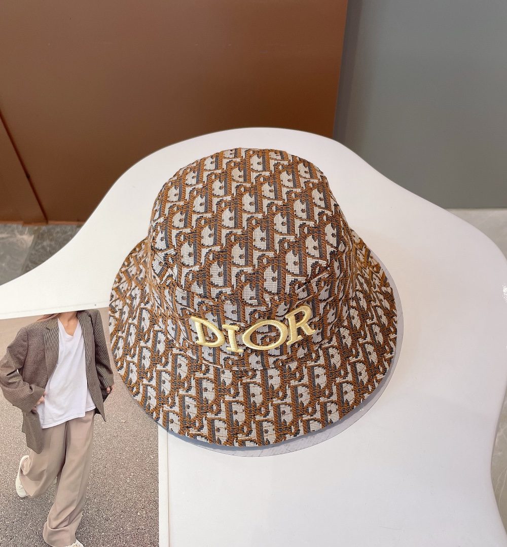 Christian Dior Jack Dior Bucket Hat Brown Hat
