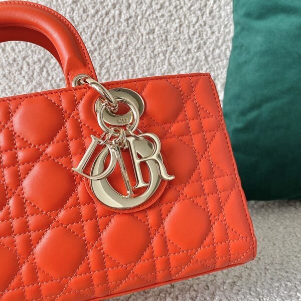 1:1 Replica Christian Dior Lady D-Joy Bag, Orange, For Women Women's Handbags, 26cm CD