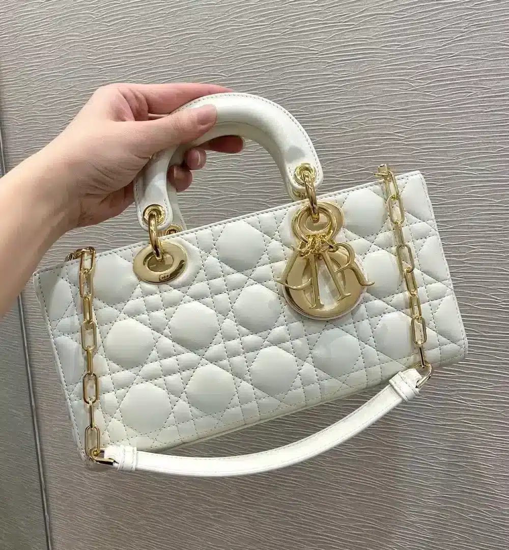1:1 Replica Christian Dior Lady D-Joy Bag, White, For Women Women's Handbags, 26cm CD