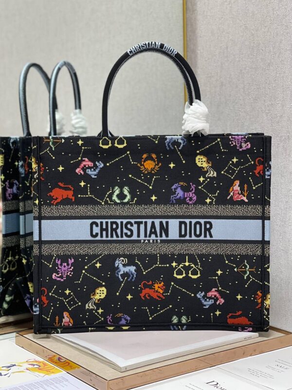 1:1 Replica Christian Dior Large Dior Book Tote Black, For Women, Women’s Handbags 16.5in/42cm CD