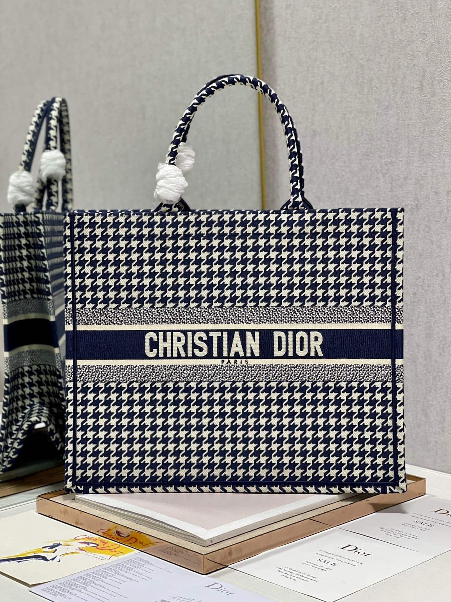 1:1 Replica Christian Dior Large Dior Book Tote Blue And White, For Women, Women’s Handbags 16.5in/42cm CD