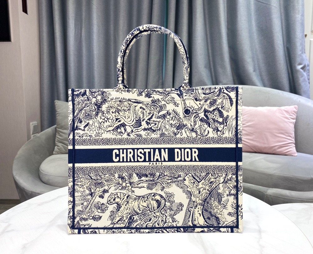 1:1 Replica Christian Dior Large Dior Book Tote Blue Multicolor, For Women, Women’s Handbags 16.5in/42cm CD