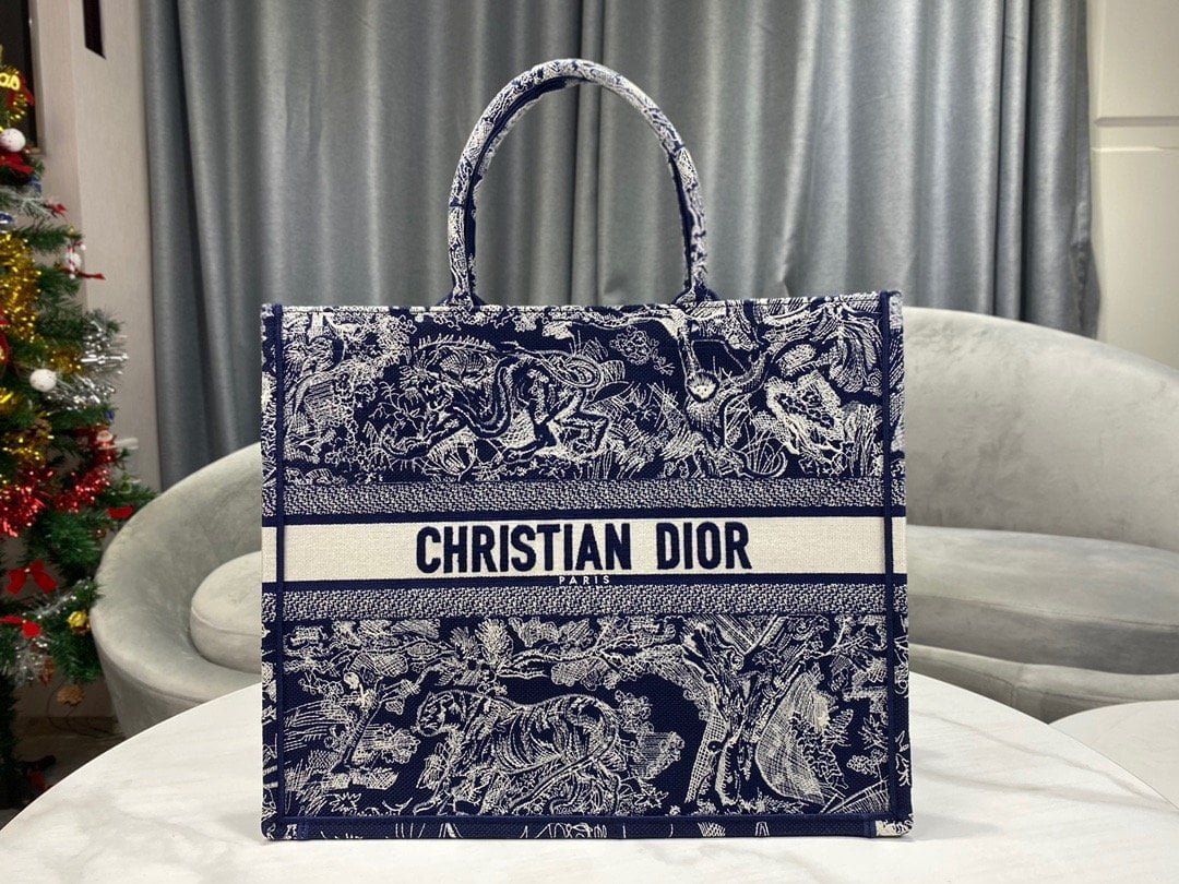 1:1 Replica Christian Dior Large Dior Book Tote Blue Multicolor, For Women, Women’s Handbags 16.5in/42cm CD M1286ZRGO_M928