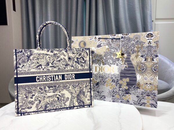1:1 Replica Christian Dior Large Dior Book Tote Blue Multicolor, For Women, Women’s Handbags 16.5in/42cm CD