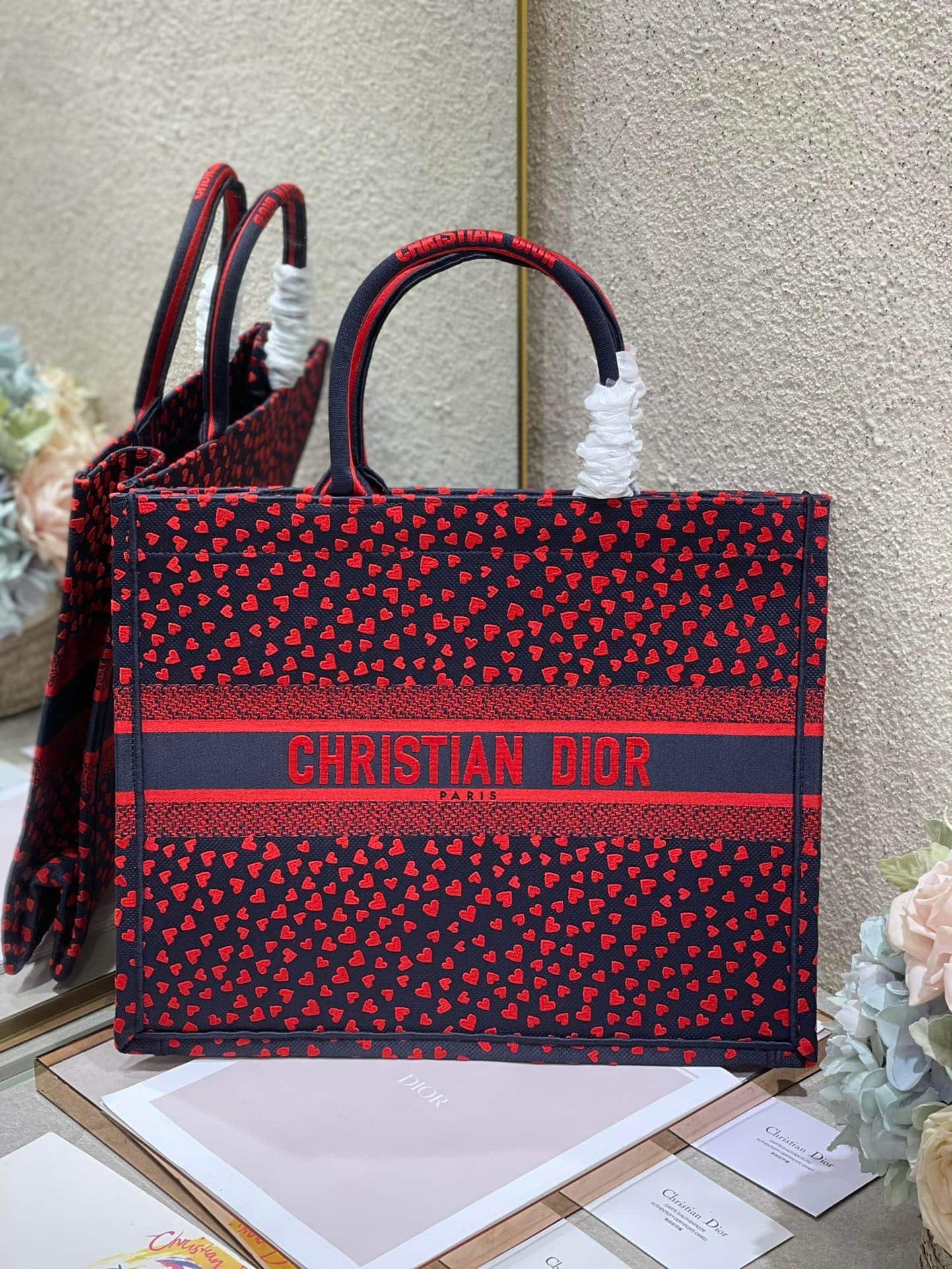 1:1 Replica Christian Dior Large Dior Book Tote Crimson Multicolor, For Women, Women’s Handbags 16.5in/42cm CD